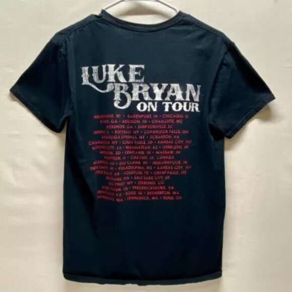 Luke Bryan On Tour Concert Shirt Adult Medium Black Gildan Soft Style Cotton Tee - Picture 4 of 10